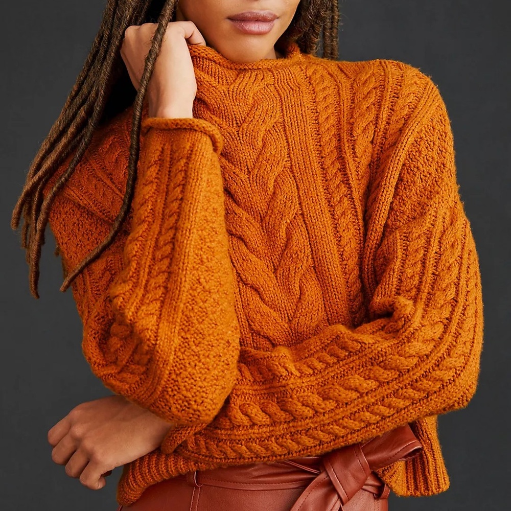 Pilcro Mock Neck Knit Sweater